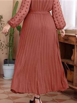 Women's Plus Size Prom Dress Party Dress Wedding Guest Dress Long Dress Maxi Dress Red Long Sleeve Pure Color Lace Up Fall Winter Autumn V Neck Fashion Winter Dress Evening Party Wedding Guest 2023 L -HAYz Clothing Shop yefdhw1693535322566