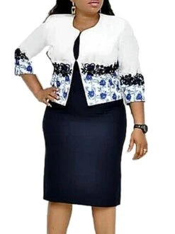 Women‘s Plus Size Curve Work Dress Floral Crew Neck Print 3/4 Length Sleeve Spring Fall Elegant Casual Midi Dress Formal Work Dress 36 Women‘s Plus Size Curve Work Dress Floral Crew Neck Print 3/4 Length Sleeve Spring Fall Elegant Casual Midi Dress Formal Work Dress -HAYz Clothing Shop yiovxl1630916635736