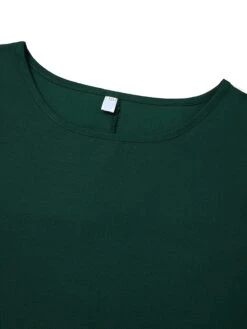 Women‘s Cotton Linen Dress Caftan Dress Shift Dress Long Dress Maxi Dress Green Red Light Blue White Black 3/4 Length Sleeve Pure Color Pocket Spring Summer Fall Boat Neck Basic Casual Loose Fit 2023 -HAYz Clothing Shop ykvbdv1678341294461