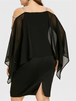 Women‘s Plus Size Curve Holiday Dress Solid Color Off Shoulder Long Sleeve Fall Spring Short Mini Dress Holiday Going Out Dress -HAYz Clothing Shop ylajha1653647610161