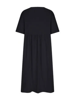 Women's Casual Dress Cotton Linen Dress Swing Dress Midi Dress Cotton Blend Fashion Modern Outdoor Daily Vacation Crew Neck Ruched Half Sleeve Summer Spring Fall 2023 Loose Fit Light Blue Black White -HAYz Clothing Shop ynnzwp1682570671206