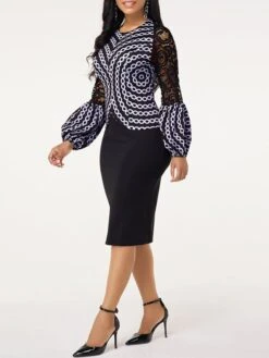 Women's Dress Set Two Piece Dress Skirt Set Knee Length Dress Black Long Sleeve Geometric Split Fall Winter Autumn Crew Neck Elegant Winter Dress Fall Dress Slim 2023 S M L XL 2XL 3XL 4XL 5XL 6 Women's Dress Set Two Piece Dress Skirt Set Knee Length Dress Black Long Sleeve Geometric Split Fall Winter Autumn Crew Neck Elegant Winter Dress Fall Dress Slim 2023 S M L XL 2XL 3XL 4XL 5XL -HAYz Clothing Shop yppysn1665490120429