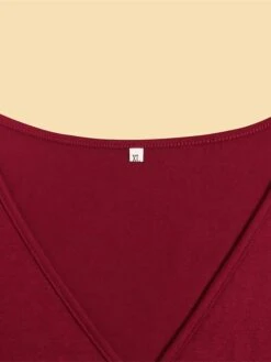 Women's Plus Size Party Dress Cocktail Dress Wedding Guest Dress Midi Dress Black Wine Blue Long Sleeve Pure Color Lace Up Spring Fall Winter V Neck Fashion Winter Dress Wedding Guest Birthday 2023 -HAYz Clothing Shop yrmbdq1691738724253