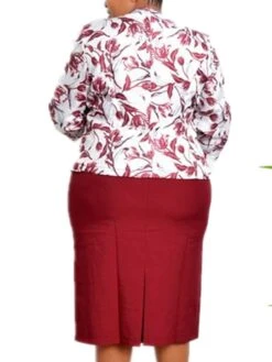 Women‘s Plus Size Curve Work Dress Floral Crew Neck 3/4 Length Sleeve Spring Fall Work Elegant Knee Length Dress Work Work Dress Dress Dress Set -HAYz Clothing Shop ysypoj1664268240278