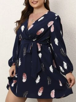 Women's Plus Size Curve Work Dress Sheath Dress Semi Formal Dress Fashion Mini Dress Lace Up Print V Neck Long Sleeve Print Loose Fit Black Blue Fall Winter L XL XXL 3XL 4XL 12 Women's Plus Size Curve Work Dress Sheath Dress Semi Formal Dress Fashion Mini Dress Lace Up Print V Neck Long Sleeve Print Loose Fit Black Blue Fall Winter L XL XXL 3XL 4XL -HAYz Clothing Shop yxdqmd1693300572114