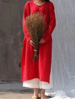 Women's Casual Dress Cotton Linen Dress Loose Dress Maxi Long Dress Linen / Cotton Blend Daily Stylish Outdoor Daily Vacation Crew Neck Split Long Sleeve Spring Fall Winter 2023 Loose Fit Black White 8 Women's Casual Dress Cotton Linen Dress Loose Dress Maxi Long Dress Linen / Cotton Blend Daily Stylish Outdoor Daily Vacation Crew Neck Split Long Sleeve Spring Fall Winter 2023 Loose Fit Black White -HAYz Clothing Shop yzfcvk1695014713351