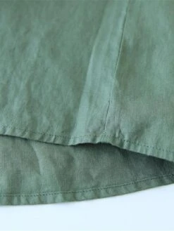 Women's Shirt Dress Casual Dress Cotton Linen Dress Midi Dress Linen / Cotton Blend Basic Classic Outdoor Daily Vacation Stand Collar Button 3/4 Length Sleeve Spring Fall Autumn 2023 Loose Fit Blue -HAYz Clothing Shop yzhgvt1693967787507