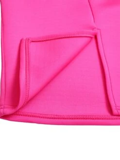 Women‘s Plus Size Curve Party Dress Cocktail Dress Bodycon Solid Color Midi Dress Short Sleeve Ruffle Split Crew Neck Fashion Party Black Wine Summer Spring L XL XXL 3XL -HAYz Clothing Shop zhjrov1679549840743