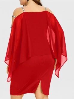 Women‘s Plus Size Curve Holiday Dress Solid Color Off Shoulder Long Sleeve Fall Spring Short Mini Dress Holiday Going Out Dress -HAYz Clothing Shop zhxpub1653647609629