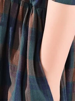 Women's Casual Dress Cotton Linen Dress Plaid Dress Midi Dress Linen / Cotton Blend Fashion Basic Outdoor Daily Holiday Stand Collar Pocket Print Long Sleeve Fall Winter Autumn 2023 Loose Fit Yellow 23 Women's Casual Dress Cotton Linen Dress Plaid Dress Midi Dress Linen / Cotton Blend Fashion Basic Outdoor Daily Holiday Stand Collar Pocket Print Long Sleeve Fall Winter Autumn 2023 Loose Fit Yellow -HAYz Clothing Shop zjkiuk1693553161915