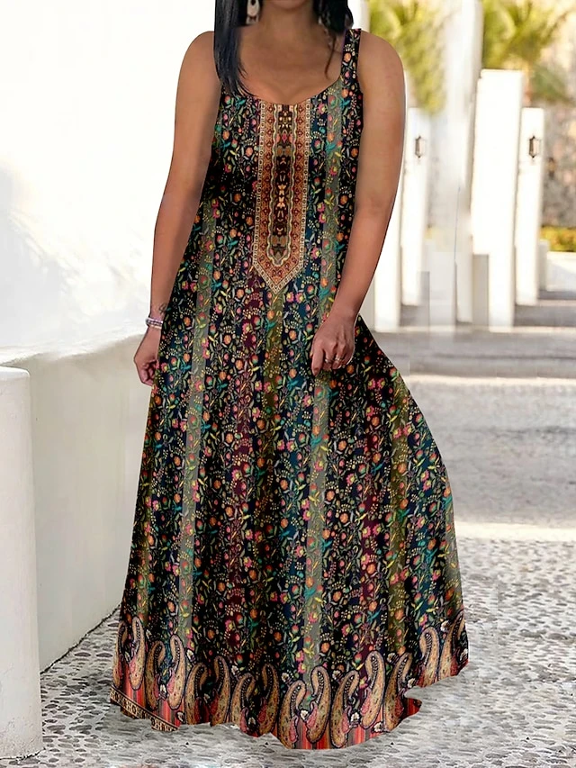 Women‘s Plus Size Curve Casual Dress Swing Dress Strap Dress Graphic Floral Long Dress Maxi Dress Sleeveless Print Strap Romantic Daily Yellow Red Summer Spring L XL XXL 3XL 4XL 1 Women‘s Plus Size Curve Casual Dress Swing Dress Strap Dress Graphic Floral Long Dress Maxi Dress Sleeveless Print Strap Romantic Daily Yellow Red Summer Spring L XL XXL 3XL 4XL