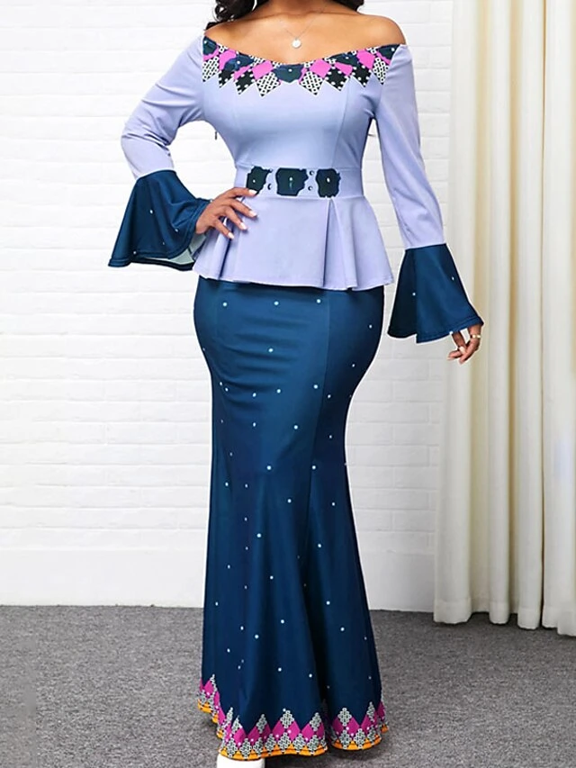 Women‘s Plus Size Curve Work Dress Polka Dot Off Shoulder Print Long Sleeve Fall Spring Work Elegant Midi Dress Going Out Work Dress 4 Women‘s Plus Size Curve Work Dress Polka Dot Off Shoulder Print Long Sleeve Fall Spring Work Elegant Midi Dress Going Out Work Dress - Image 4