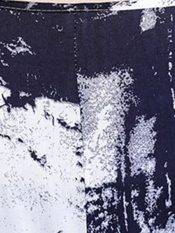 Women's Two Piece Dress Set Casual Dress Cotton Linen Dress Daily Holiday Fashion Streetwear Pocket Drawstring Midi Dress Crew Neck Long Sleeve Painting Print Loose Fit Black Dark Blue Fall Winter M -HAYz Clothing Shop zmziqe1694068678164