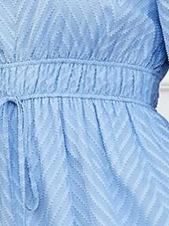 Women's Plus Size Prom Dress Party Dress Corset Dress Long Dress Maxi Dress Light Blue Long Sleeve Pure Color Drawstring Fall Winter Autumn Square Neck Fashion Winter Dress Evening Party Wedding Guest -HAYz Clothing Shop zoddrn1693535313121