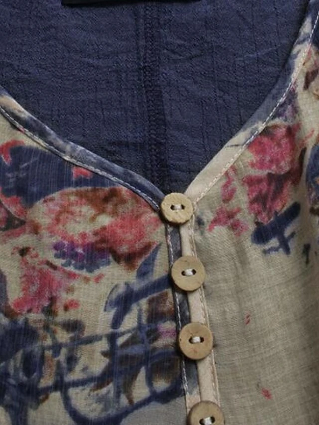 Women‘s Plus Size Curve Two Piece Dress Floral V Neck Short Sleeve Spring Summer Fashion Maxi Long Dress Casual Dress 5 Women‘s Plus Size Curve Two Piece Dress Floral V Neck Short Sleeve Spring Summer Fashion Maxi Long Dress Casual Dress - Image 5