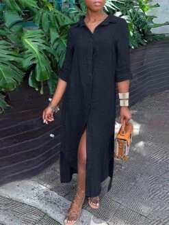 Women's Shirt Dress Cotton Linen Dress Casual Dress Maxi Long Dress Cotton Blend Classic Casual Outdoor Daily Vacation Shirt Collar Button Split Long Sleeve Summer Spring Fall 2023 Loose Fit White 12 Women's Shirt Dress Cotton Linen Dress Casual Dress Maxi Long Dress Cotton Blend Classic Casual Outdoor Daily Vacation Shirt Collar Button Split Long Sleeve Summer Spring Fall 2023 Loose Fit White -HAYz Clothing Shop zrmnwg1679557905577