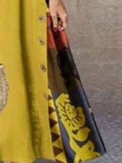 Women's Plus Size Holiday Dress Print Crew Neck Print Long Sleeve Winter Fall Vintage Casual Maxi Long Dress Daily Holiday Dress -HAYz Clothing Shop ztifeg1648804619279