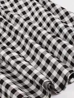 Women's Plus Size Retro 1950s Vintage Dress Midi Dress Daily Holiday With Belt Print Plaid Crew Neck Short Sleeve Regular Fit Spring Fall 2023 Black XL XXL 3XL 4XL -HAYz Clothing Shop ztmqag1693533786210