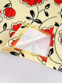 Women‘s Plus Size Curve Party Dress Cocktail Dress Wedding Guest Dress Midi Dress Orange 3/4 Length Sleeve Floral Print Spring Fall Winter Crew Neck Fashion Winter Dress Wedding Guest Vacation 2023 -HAYz Clothing Shop zuabxp1692179219559